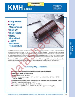 EKMH100VSN153MP30T datasheet  